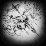 Next small tattoo #deathmoth #skull #moth #gemstone 