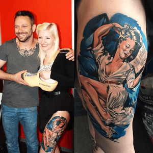 Best of Friday at #amsterdamtattooconvention2016 Had really great time! #MichaelLitovkin #litovkintattoo #pinuptattoo 