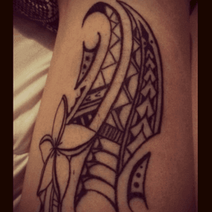 One of the tattoos i have done on myself . Love polynesian tribals . 