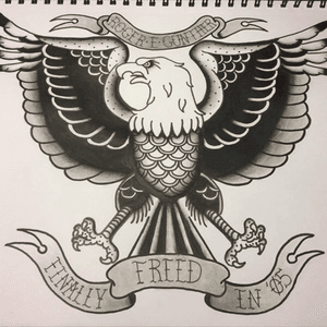 Eagle for a friend #traditional #traditionaleagle #eagle #ink #spitshading #spitshade 