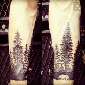 #megandreamtattoo I'm hoping to get a tattoo like this with tamarack trees in the background and a wolf or two in the foreground. It would have a lot of significance to me.