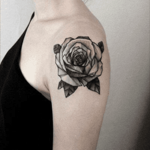 Rose shoulder tattoo #rose 