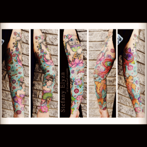 My complete japaneese girly sleeve by stefany eliza #dreamtattoo 