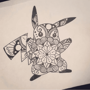 Pikachu mandala I designed today #pokemon #pokemongo #mandala #tattooartist #tattooapprentice #tattoo #ink #tattooart #eastsidetattoo #eastside