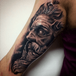 Poseidon #tattoo #poseidon #blackandgrey #tattooartist #tattooart 