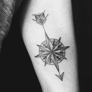 #arrow #compass #enso by Killswitch Tattoo Parlour (singapore)
