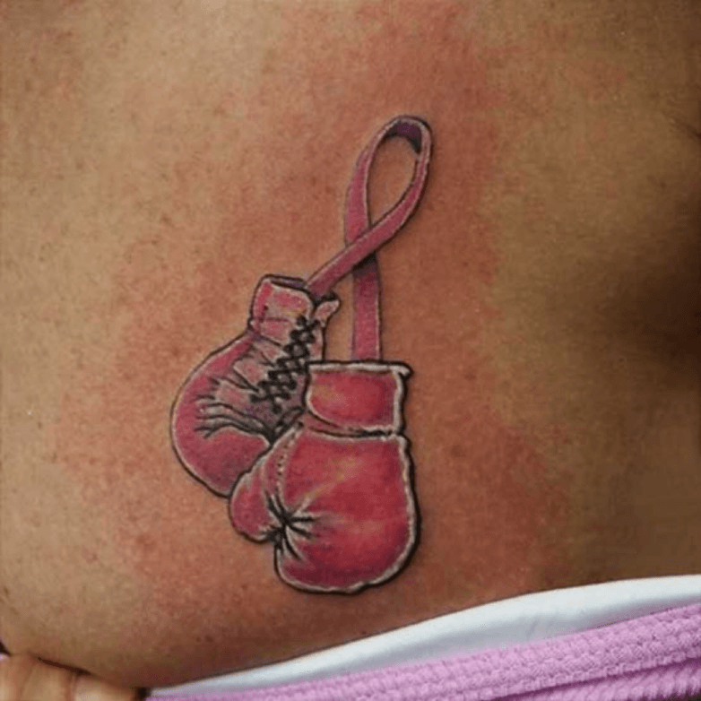 fight like a girl  breast cancer awareness tattoo