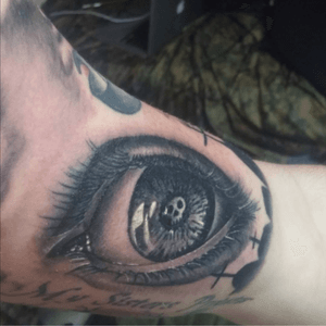 Evil eye i had tattood in Spain, one of my personal favorites! #Eye #evil #death #skull #spain #españa #sevilla 