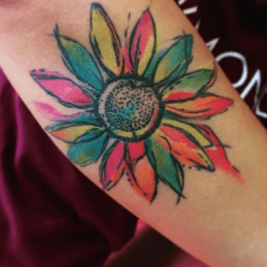 Watercolor sunflower #sunflower #watercolor 