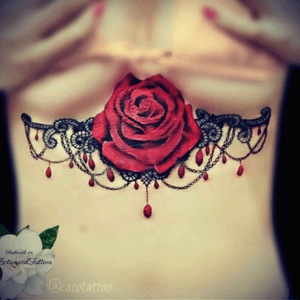 Love the red! #flowers #rose #red #belowboob #mandala 