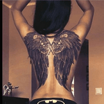The size looks great! When ppl do small wings it looks odd. Or, is that just because im OCD...? Lol #wings #angelwings #guns #pistols #fullback #backtattoo 