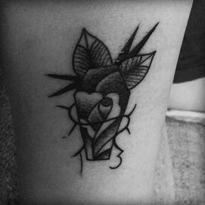 Friday 13th tattoo by #pinsandneedles #coffin #rose #blackandgrey #dotwork #friday13th