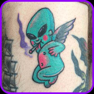 #alien #alientattoo #BertGrimm #cherub #weedtattoo #weed 