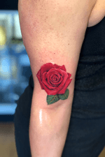 #rose #colorrose #realistic #realism #rosetattoo #tattooart Done by Kate at Tattoo Ritual 516 249 1300 