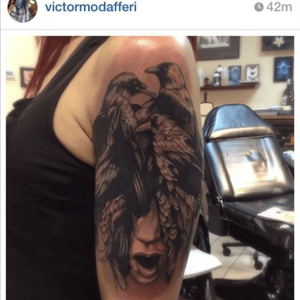 Medusa tattoo start of second sleeve #medusatattoo #Ravens 