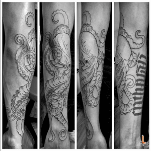 Nº330 Dave Arredondo´s Octopus (First Session) #tattoo #ink #inked #octopus #octopustattoo #mollusc #davearredondo #blackwork #blacktattoo #halfsleeve #eternalink #cheyennetattooequipment #cheyennetattoo #hawkpen #bylazlodasilva