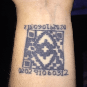 My first tattoo! #barcode 