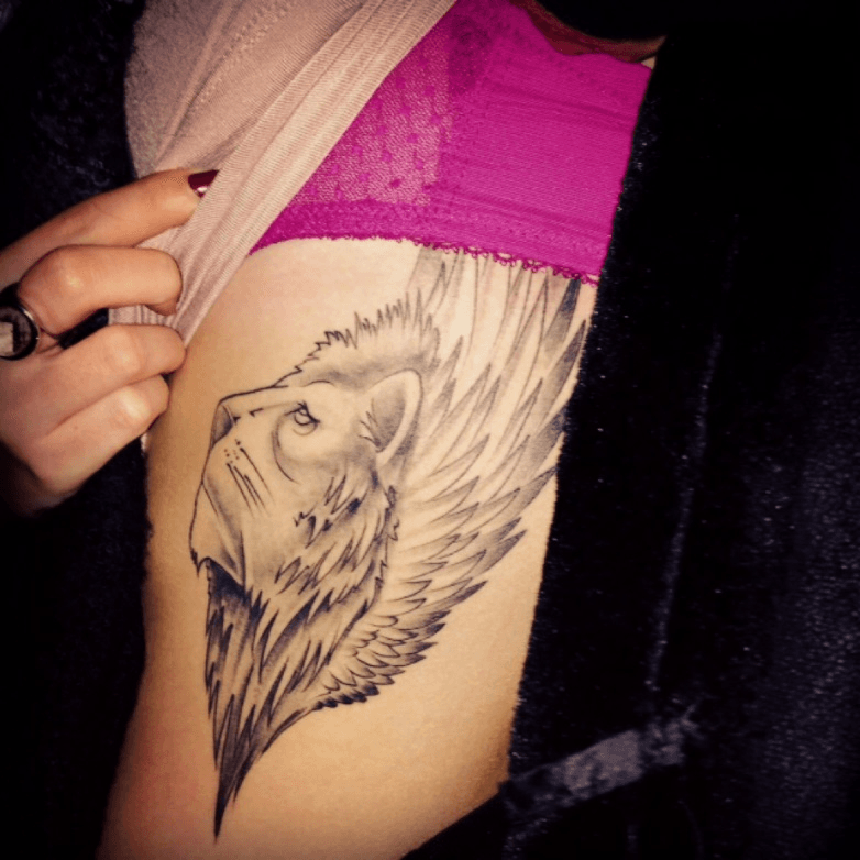 AMIs Tattoo  Lion with wings cover up on the top  Facebook