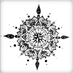 Compass mandala freehand sketch #mandala #symmetry #freehand #ink #pen #flower #buddhist #mandalasketch #sketch #compasstattoo #compass