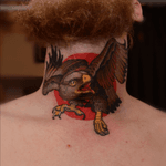 Eagle on throat #tattoodoambassador 