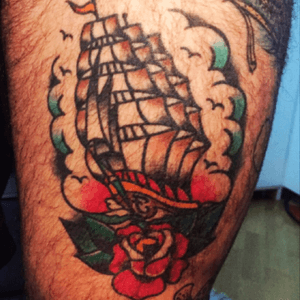 Sailing ship with love #love #sailing #ship #oldschool #sky #rose #romantic 