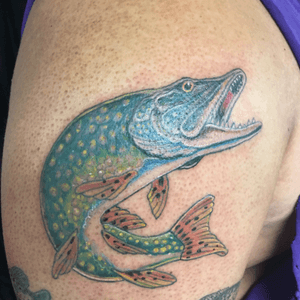 Northern Pike for Baby Brother. #FishTattoo 