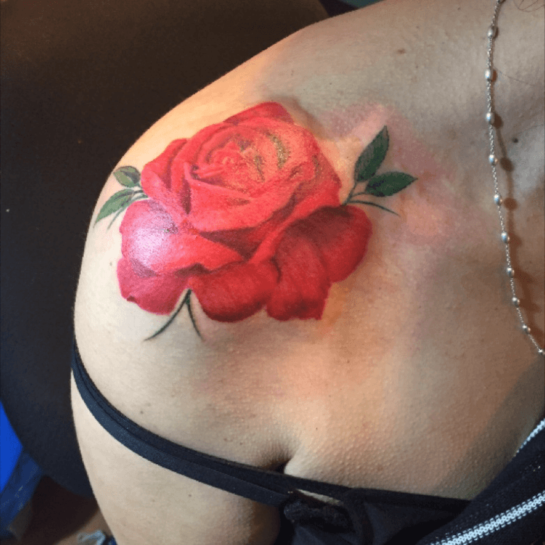 Tattoo uploaded by Dini • Rosa e fogo • Tattoodo