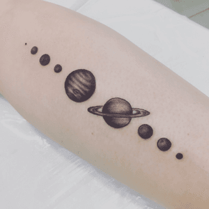 Tatuagem planetas #planets #planeta #planetstattoo #tatuagemplanetas #jeffinhotattow 