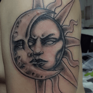 My 2nd tattoo... #Sun and #Moon signified my double sided personality hehe #SunAndMoon 