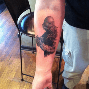 Tattoo by Living Canvas Tattoos in Tempe Az #blackandgreyportrait #blackandgreysleeve 
