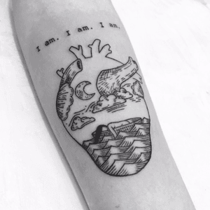 Tatuagem coração mar #jeffinhotattow #mar #coração #heart 