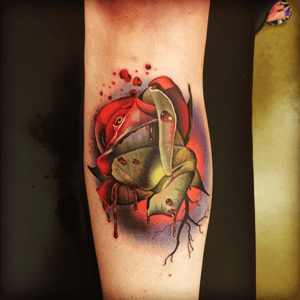 Broken Heart tattooed by Andre Acosta