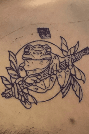 Frog on a log on chest