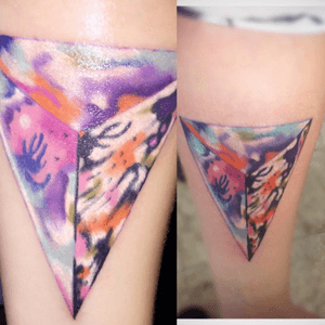 Abstract #abstract #triangle #color #stylized #triangle #watercolor #watercolors #michigan #tattoo2016 