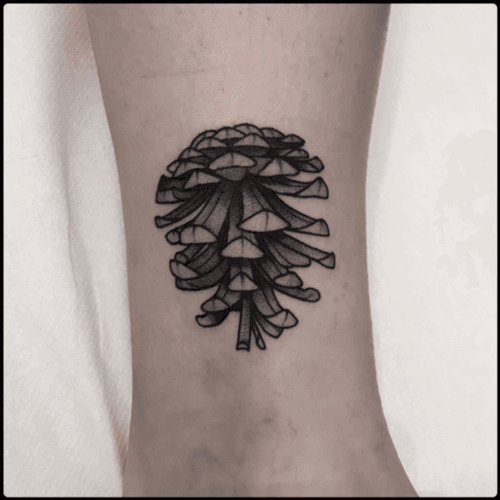 #black #pine #cone #tattoo #blackwork #totemica #ontheroad 