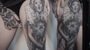  #vampire #victorian #tattoo #tattoos #tattooart #tattooartist #realism #realistic #legtattoo 