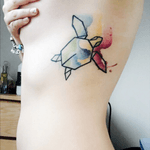 2nd own tattoo !#LeGhys #Besancon #Turtle #SeaTurtle #Origami #Aquarelle #Watercolor #Tortue #France #French #FrenhGirl 