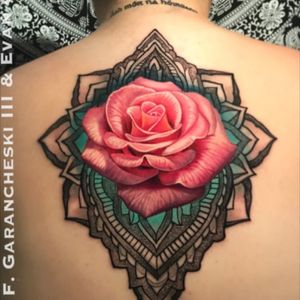 Collab tattoo done by John F. Garancheski and Evan Olin