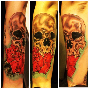 Fun color /newschool piece i did on my beautiful girlfriend #tattooingjaxfl 