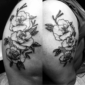 #flowertattoo #flower #flowers #tattoosp #rose #roses #rosas 