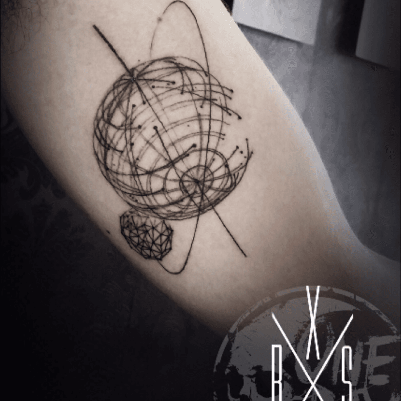Armillary sphere Tattoo  Abstract tattoo Tattoos Tattoos for guys