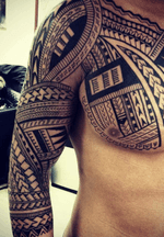 Done by Jarno Theijn - Resident Artist                                   #tat #tatt #tattoos #tattooartist #ink #inked #inked #inkedup #inklife #inklovers #beautifulltattoo #amazingtattoo #amazingink #chestpiece #chesttattoos #armtattoos #art #culemborg #netherlands #maori #maoritattoos #polynesian 