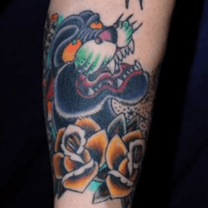Tattoo by Simone Lubrani #color #colortattoo #traditional #rose #traditionalrose #traditionalrosetattoo #rosetattoo #traditionaltattoo #panther #panthertattoo #traditionalpanther #pantherhead #PantherTattoos #OldSchoolPanther #pantherheadtattoo #BestPanthers #simonelubrani #artist #tattoo #tattoos #tat #tats #tatts #tatted #tattedup #tattoist #tattooed #tattoooftheday #inked #inkedup #ink #tattoooftheday #amazingink #bodyart #LarkTattoo #LarkTattooWestbury #NY #BestOfLongIsland #VotedBestOfLongIsland #BestOfNYC #VotedBestOfNYC #VotedNumber1 #LongIsland #LongIslandNY #NewYork #NYC #TattoosEvenMomWouldLove #NassauCounty 