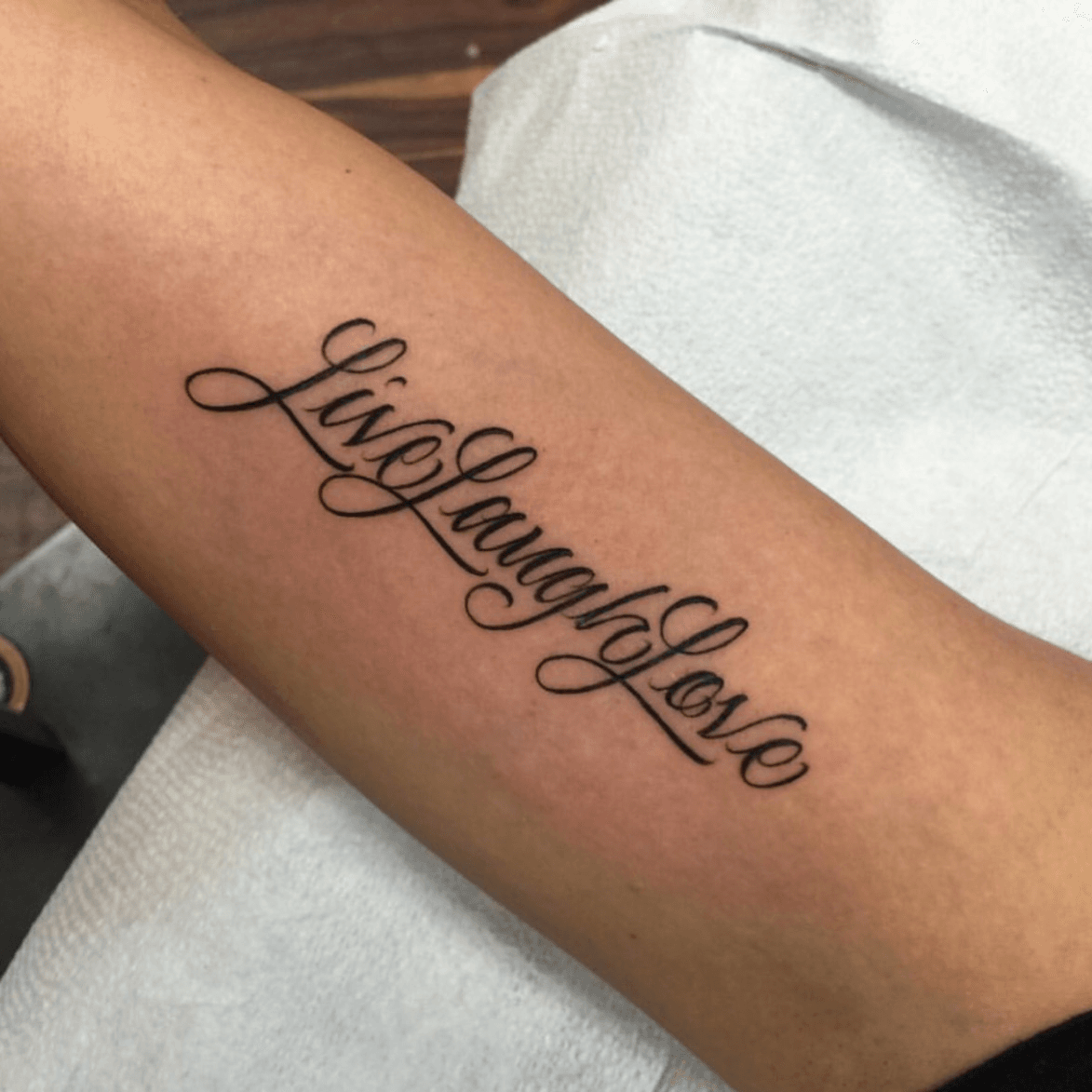 Live laugh learn SemiPermanent Tattoo  EasyTatt