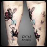 #abstract #watercolor #watercolortattoos #watercolortattoo #xray #flower #flowertattoo made  @  #absolutink by #skinkorpus #watercolorartist #tattooartist