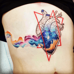Great watercolor heart...  #dreamtattoo @amijames #frommexico