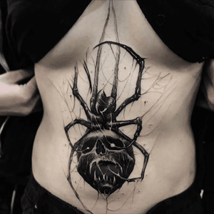#skull #spider #black #spiderweb #brandonherrera @brandon_herrera 