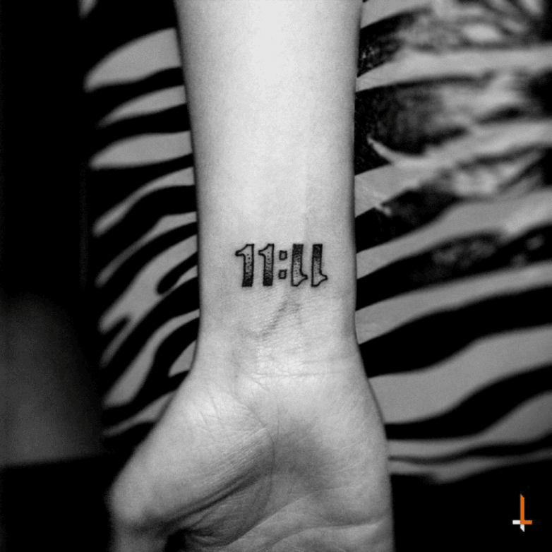 25 Fun 11 11 Tattoo Ideas Inspired By Jennifer Anistons Ink  1111 tattoo  ideas 11 11 tattoo Arm tattoos lettering