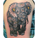 Daisy elephant tattoo #daisy #elephant 