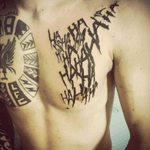 #tattoo #chest #hahaha #joker #tatuaje #pecho #jajaja 
